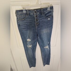Old Navy Womens Rockstar Super Skinny High Rise Denim Jeans Size 10